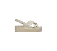 Crocs Women's Brooklyn Cross Sandal Cream | Size: 6 Crocs Cream 6