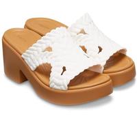 Crocs Women's Brooklyn Heels Heeled Sandal, Chalk Woven, 5 UK