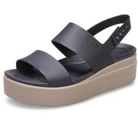 Crocs Women's Brooklyn Low Wedge Clog, Black Mushroom, 1 UK Men 2 UK Women