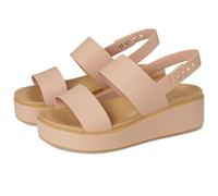Crocs Women's Brooklyn Low Wedge Sandal, Pink Caramel/Tan, 6 UK