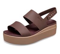 Crocs Women's Brooklyn Low Wedge Sandals, Mocha/Mushroom, 2 UK