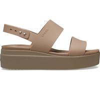 Crocs Womens Brooklyn Low Wedged Sandal - Latte / Mushroom