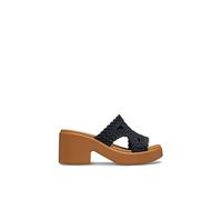 Crocs Women Sandal, Brooklyn Woven Slide Heel, Black, 7 UK Women