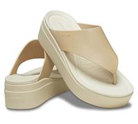 Crocs Women's Brooklyn Platform Flip Flop, Champagne/Bone, 8 UK