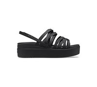 Crocs Women's Brooklyn Strappy Low Wedge Sandals, Black, 4 UK
