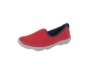 Crocs Womens Busy Day Stretch Skimmer Shoes, Flame, US 5