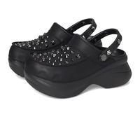 Crocs Women's Classic Bae Clogs, Platform Shoes for Women, Black Studded, 5 UK