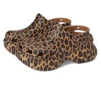 Crocs Women's Classic Bae Clogs, Platform Shoes for Women, Sepia/Leopard, 7 UK