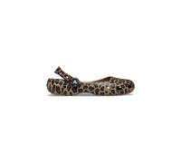 Crocs | Women | Classic Animal Ballet | Flats | Sepia/Leopard | 5