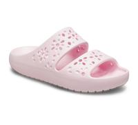 Crocs Women's Classic Floral Cut Out Womens Sandals - Pink