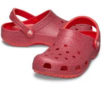 Women's Crocs Classic Glitter Synthetic Cherry Red Clogs
