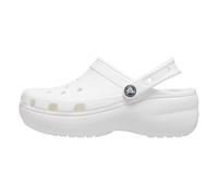 Crocs Women's Classic Platform Clog, White, UK 6