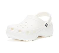 Crocs Women's Classic Platform Clog W Clogs, White, 7 UK