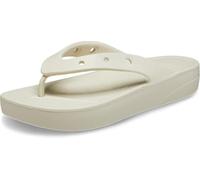Crocs Women's Classic Platform Flip W Clog, Bone, 3 UK