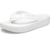 Crocs Women's Classic Platform Flip W Clog, White, 4 UK