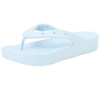 Crocs Women's Classic Platform Meta Pearl Flip, Blue Calcite, 6 UK Women