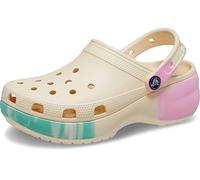 Crocs Women's Classic Platform Clog W Clogs, Vanilla Multi, 9 UK