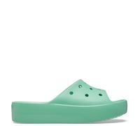 Crocs Womens Classic Platform Slide Sandals in Jade Stone - Green - Size UK 9