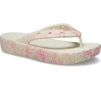 Classic Platform Snake Print Crocs White 7