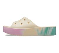 Crocs Women's Classic Platform Slide Sandal, Vanilla/Multi, 7 UK