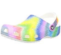 Crocs Women's Classic Solar Rainbow Clogs, White/Multi Spray Dye, 9 UK Men / 11 UK Women