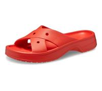 Crocs Women's Cross Strap Sandals, Cherry Red, 2 UK