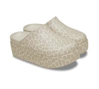 Crocs Women's Dylan Platform Clog, Mule Platform Shoes for Women, Almond Tint/Leopard, 9 UK