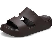 Crocs Women's Getaway Platform H-Strap Sandals, Wedge Sandals for Women, Espresso, 8 UK