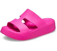 Crocs Women's Getaway Platform H-Strap Sandals, Wedge Sandals for Women, Pink Crush, 6 UK
