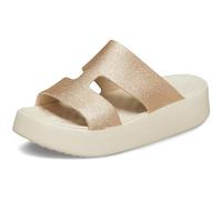 Crocs Women's Getaway Platform H-Strap, Wedge Sandals, Stucco, 4
