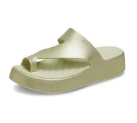 Crocs Women's Getaway Toe Loop Platform Sandals, Champagne Metallic, 7 UK