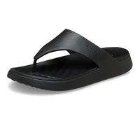 Crocs Women's Getaway Triangle Flip Flops, Black/Black, 4