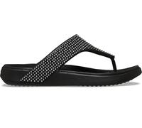 Crocs Women's Getaway Triangle Flip Flops, Black Gems, 5