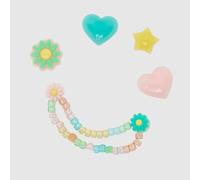 Crocs Women's Jibbitz Festival Shoe Charms 5 Pack in Blue & Pink One Size