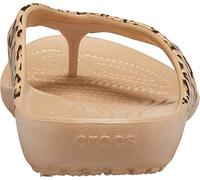 Crocs Women's Kadee Ii Flip W Clog, Leopard Gold, 2 UK