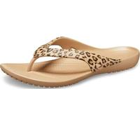Crocs Women's Kadee Ii Flip W Clog, Leopard Gold, 9 UK