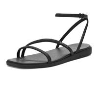 Crocs Women's Miami Ankle Strap Sandals, Black, 4