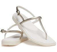 Crocs Women's Miami Thong Sandal Flat, Metallic Chalk, 7 UK