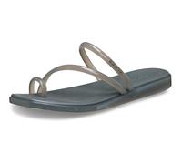 Crocs Women's Miami Toe Loop Sandal Flat, Carbon Jelly, 4