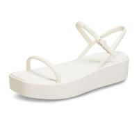 Crocs Women's Miami Y-Strap Platform Sandals, Chalk, 5