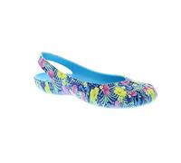 crocs Women's Olivia2GrphFlat Ballet Flats, Blue (Blue/Floral), 4 UK