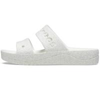 Crocs Women's Baya Platform Sandal, Glitter (White), 3 UK