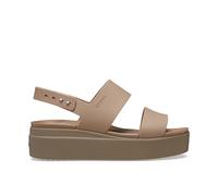 Crocs Women's Sandals Brooklyn Low Wedge Dark Beige