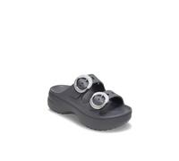 Crocs Women's Saturday Platform Buckle Clog in Dark Grey | Size: 6 Crocs Dark Grey 6