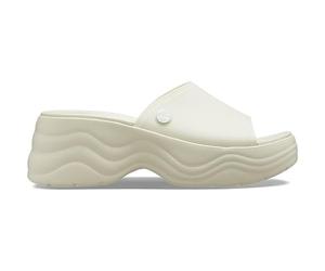 Crocs Women's Skyline Slides Sandal, Bone, 8 UK
