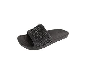 Crocs Womens Sloane Embellished Slide Shoes, Black/black, US 4