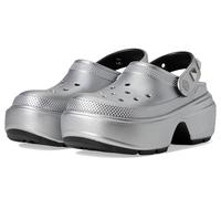 Crocs Unisex-Adult Stomp Clogs, Silver, 5 Women/3 Men