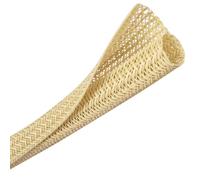 CrocSee 10ft - 1/2 inch Braided Cable Management Sleeve Cord Protector - Self-Wrapping Split Wire Loom for TV/Computer/Home Theater/Engine Bay - Beige