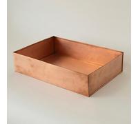 Crocus Collection 30cm Brushed Copper Windowsill Wide Seed Tray Water Drip Tray for Planters