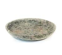 Crocus Collection 30cm Marble Bird Bath Round Wildlife Oasis For Hedgehogs Birds and Bees Polished Green